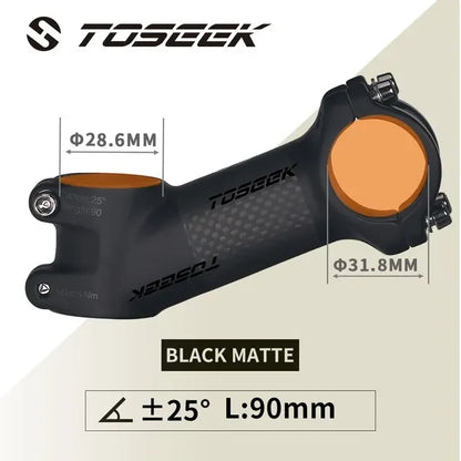 TOSEEK Carbon MTB Handlebar Stem 31.8mm 10/17/25/35 Degree Bike Stem