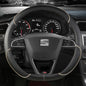 38cm Steering Wheel Cover Microfiber Leather Non-Slip Red Blue Beige Coffee