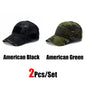 2Pcs Camouflage Baseball Cap Breathable Sun Hat Outdoor Hunting Fishing