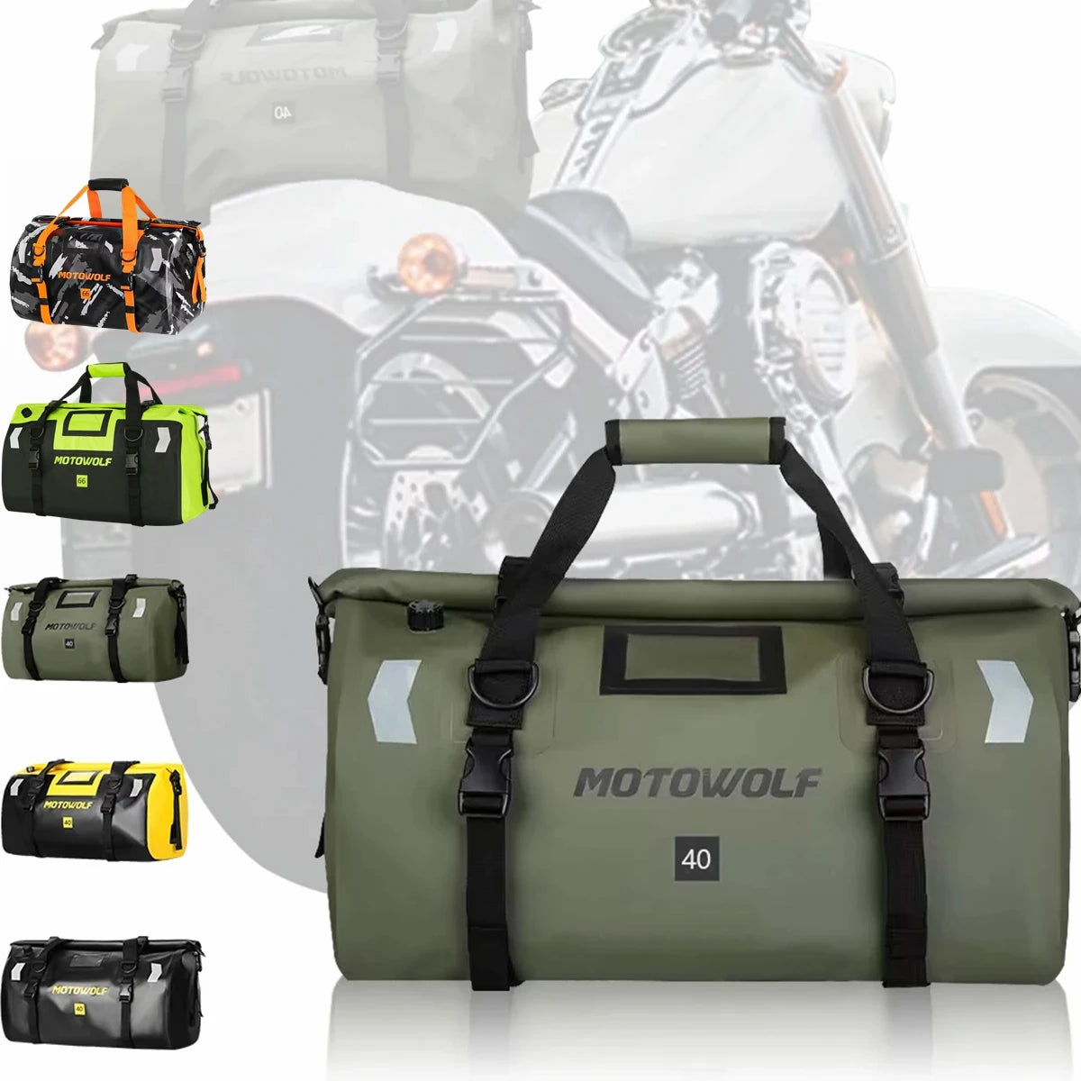 Universal Motorcycle Waterproof Tail Bags Back Seat Bags Cycling Camping Travel Bag Motorbike Scooter Sport Luggage Pack 66L 40L-EXPROTAS