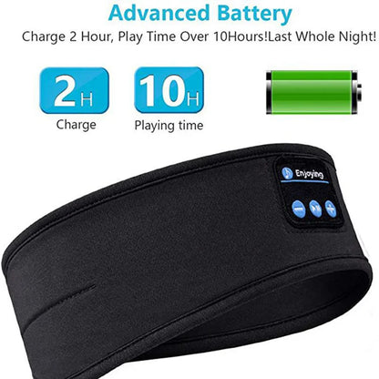 Wireless Bluetooth Music Eye Mask Headphones Anti-noise Sports Headband