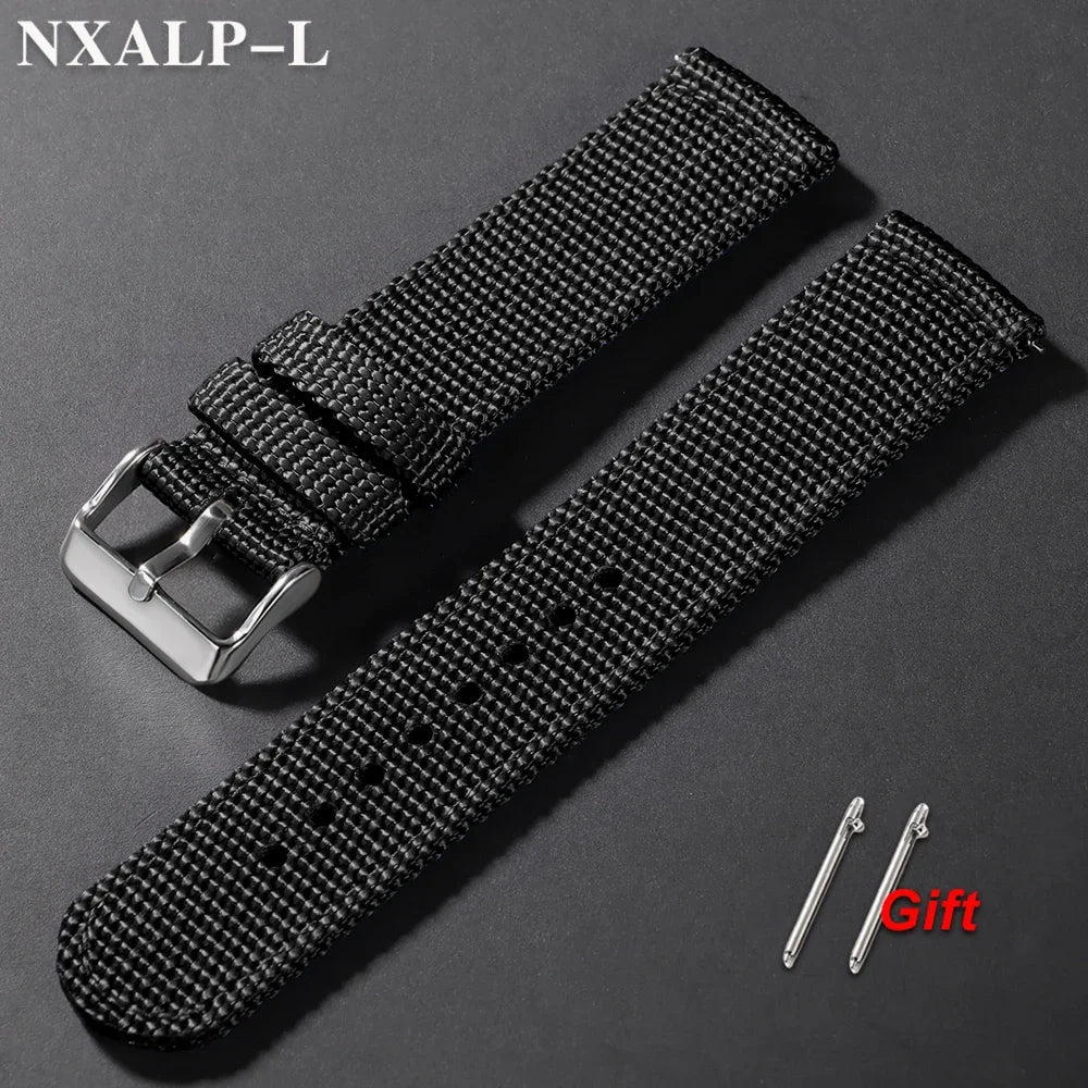 Nylon Watch Strap 18mm 20mm 22mm 24mm Quick Release Woven Sport Band