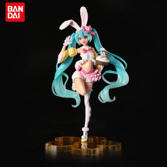 23CM Hatsune Miku Anime Figure Kawaii Pvc Model Doll Action Figurals Rabbit ears Collect ornaments Christmas Toys gifts-EXPROTAS