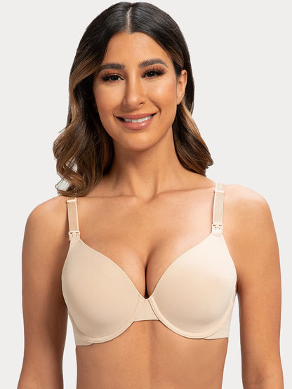 Maternity Plus Size Underwire Nursing Bra for Breastfeeding Support