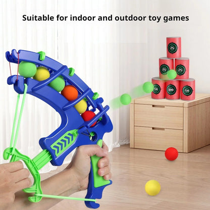 Kids Montessori Sticky Ball Dartboard Slingshot Target Educational Game