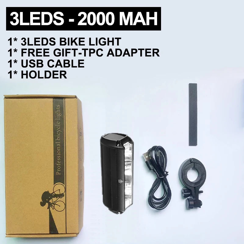Bicycle Light Front 10000mAh USB Rechargeable Waterproof LED Bike Lamp