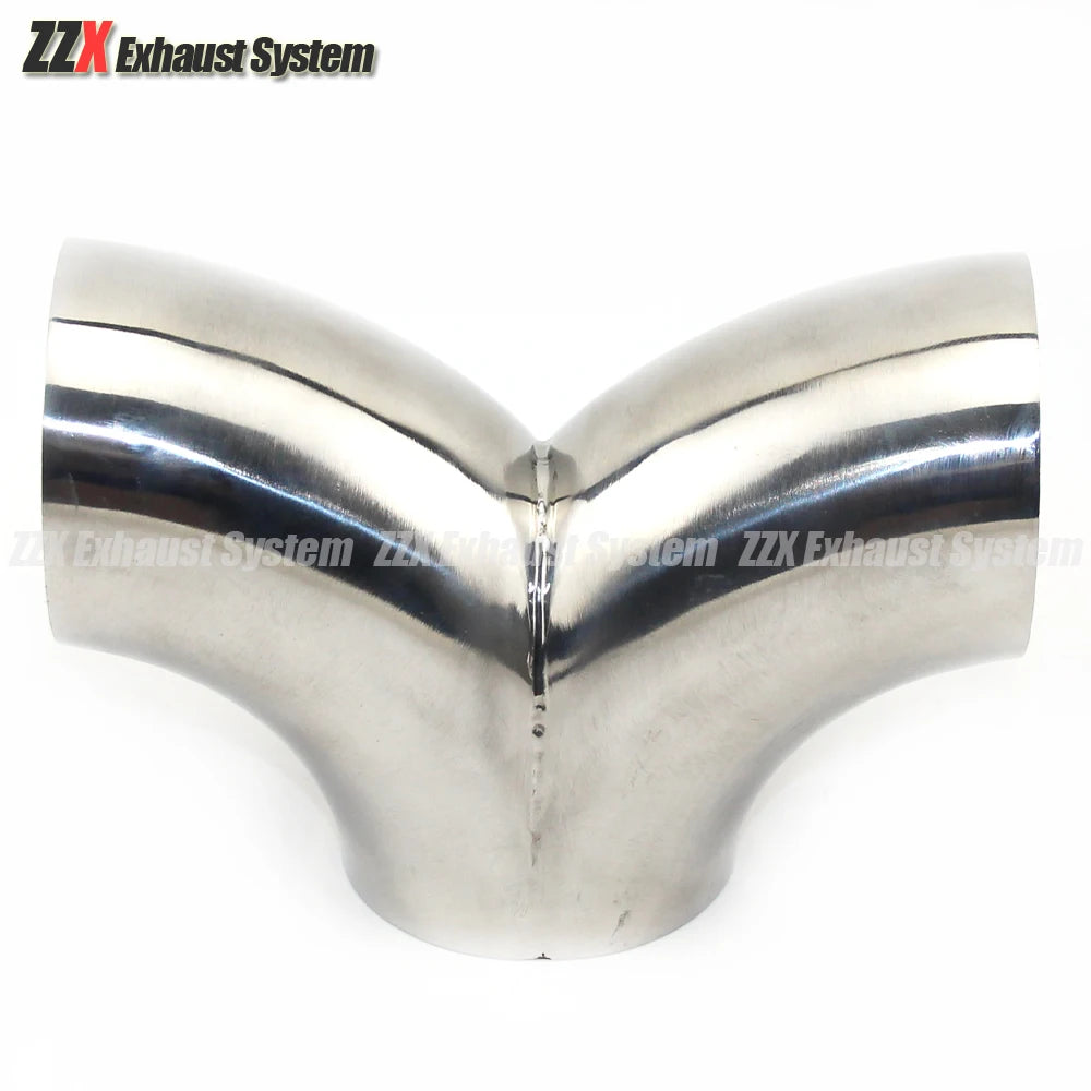 Car Exhaust Muffler Pipe 304 Stainless Steel I Y Tee Connector 19-76mm Welding