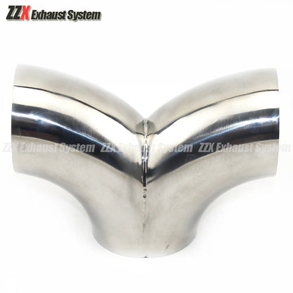 Car Exhaust Muffler Pipe 304 Stainless Steel I Y Tee Connector 19-76mm Welding