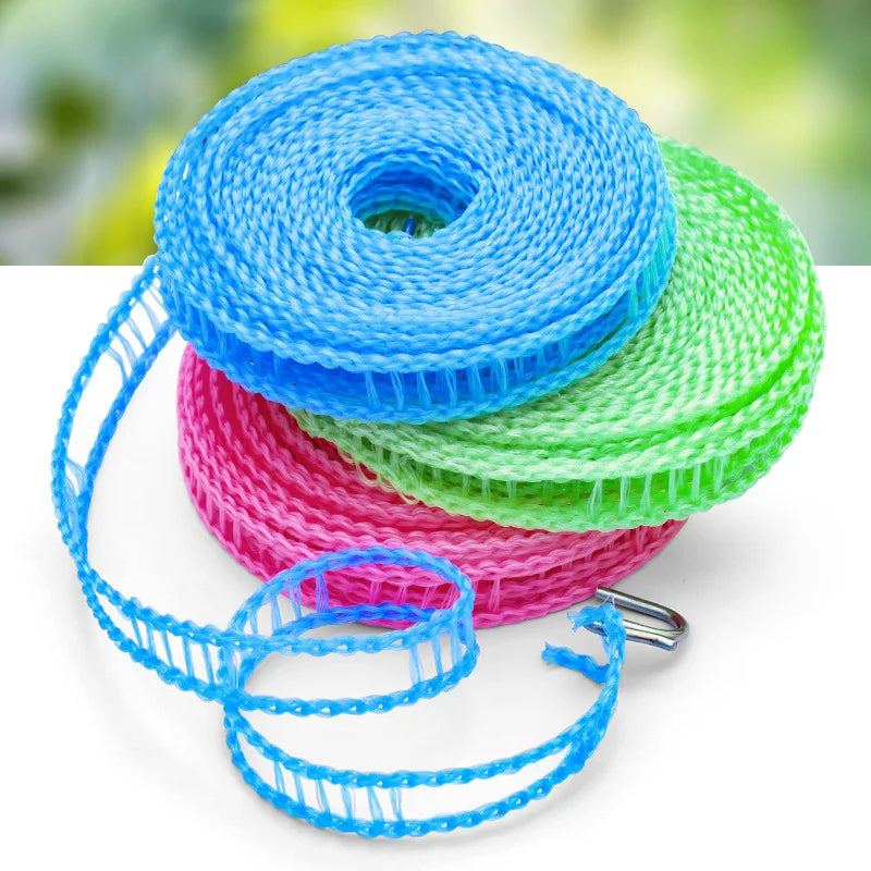 Portable Drying Rope Clothesline Windproof Non-Slip Camping Travel Line
