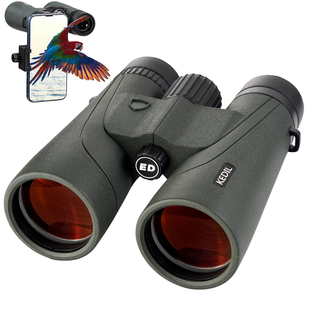 12x50 ED HD Binoculars IPX7 Waterproof BAK4 Prism Bird Watching Travel