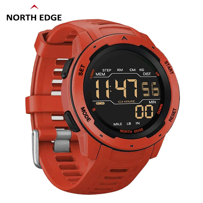 NORTH EDGE Mens Smart Watch Women Sportswatch Dual Time Running Pedometer Countdown Waterproof 50m Digital Alarm Military Clock-EXPROTAS