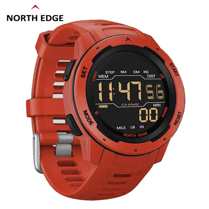 NORTH EDGE Mens Smart Watch Women Sportswatch Dual Time Running Pedometer Countdown Waterproof 50m Digital Alarm Military Clock-EXPROTAS