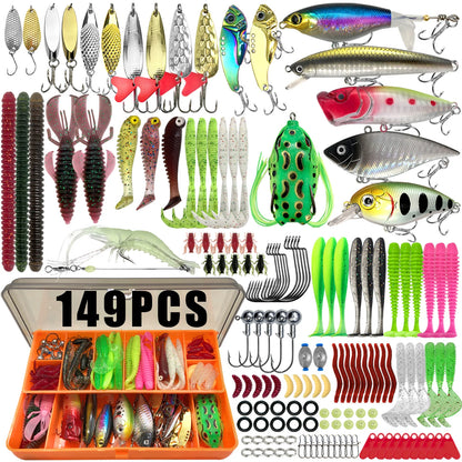 366Pcs Tackle Box Fishing Lure Set for Trout Pike Bass Pro Gear