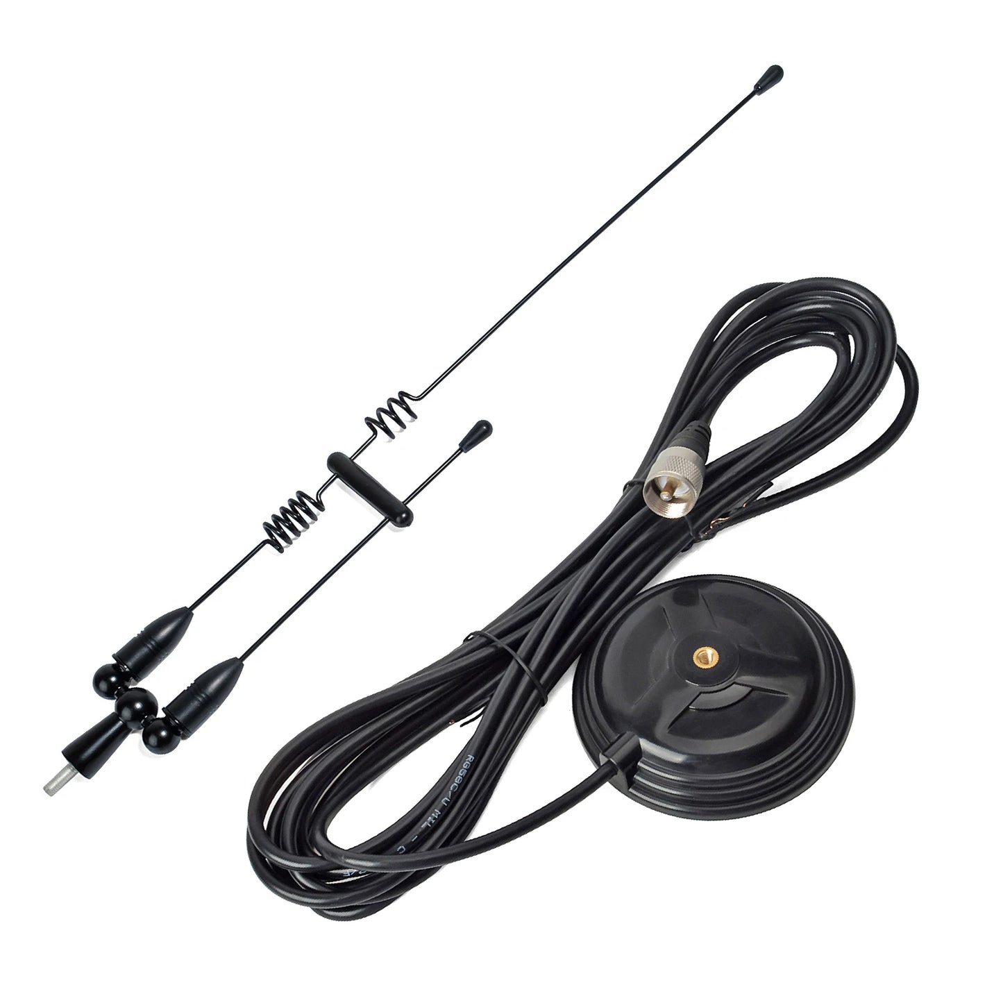 Dual Band Magnetic Antenna | 2m VHF/UHF Base Whip with RG58 Coax & Mount 13ft