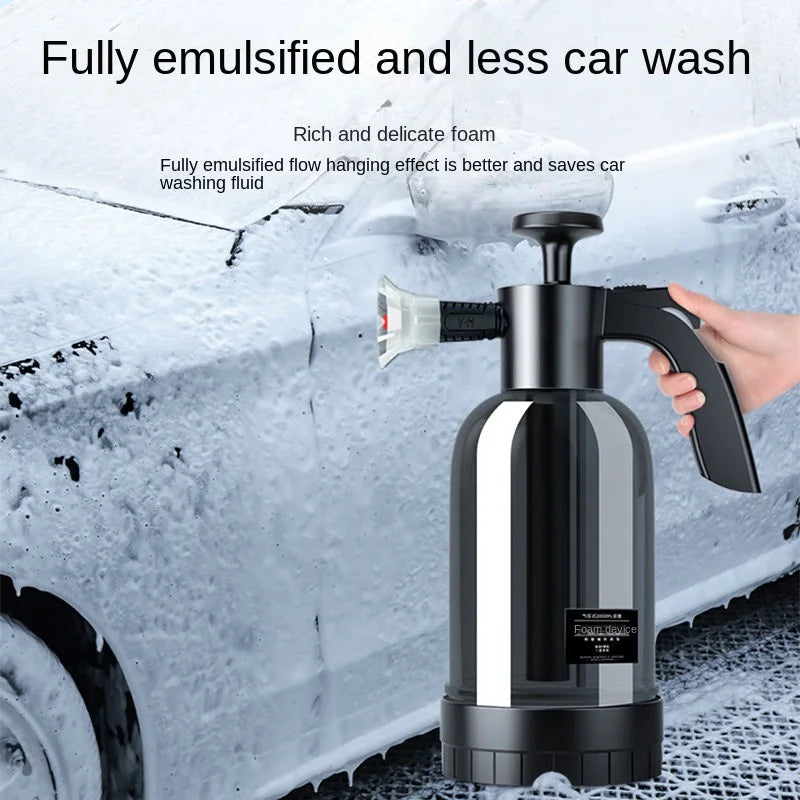 2L Car Wash Pump Foam Sprayer Handheld Snow Cleaning Spray Bottle