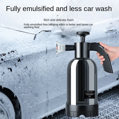 2L Car Wash Pump Foam Sprayer Handheld Snow Cleaning Spray Bottle