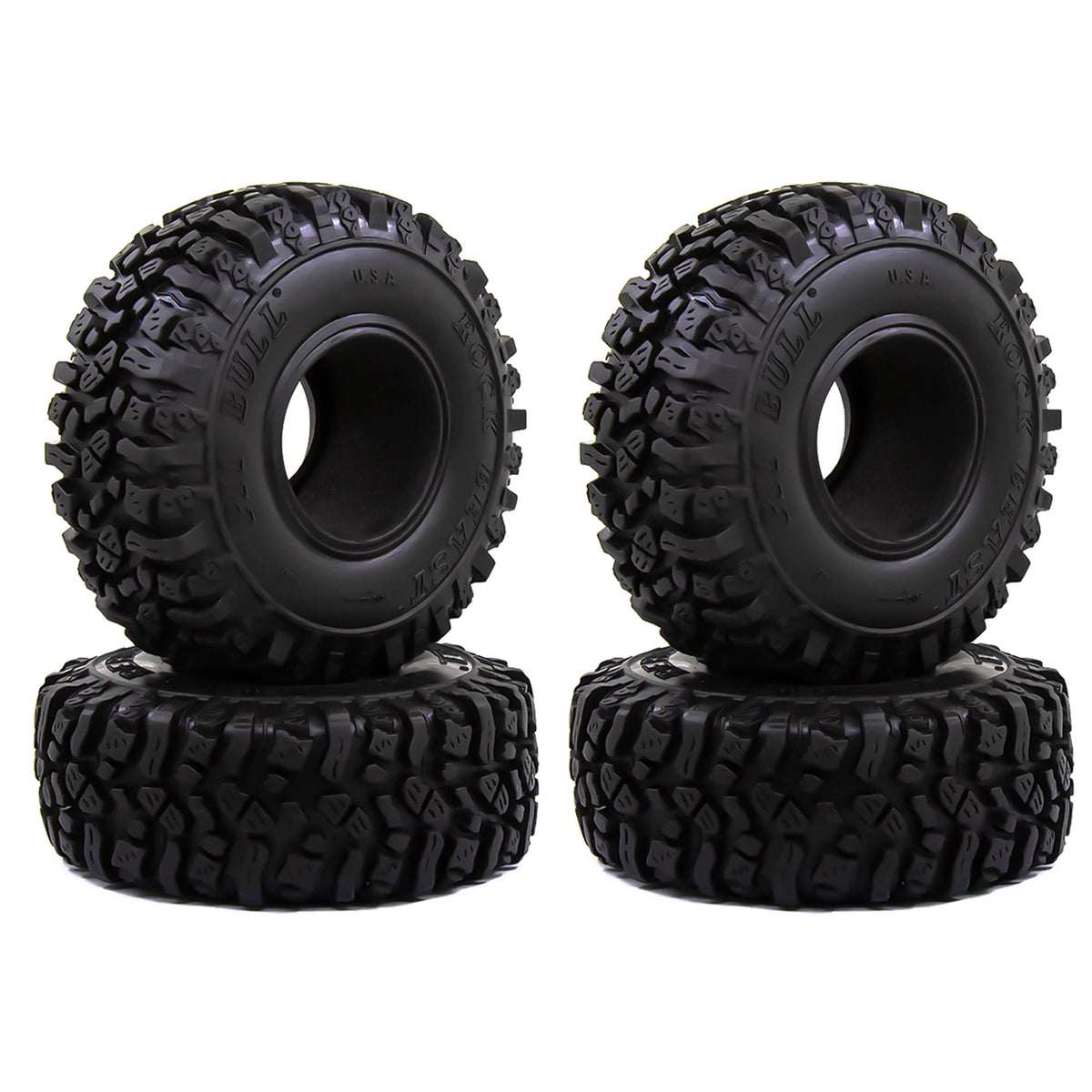 4PCS Rubber Tyre Wheel 1.9" RC Crawler Tyres for 1/10 Axial TRX-4