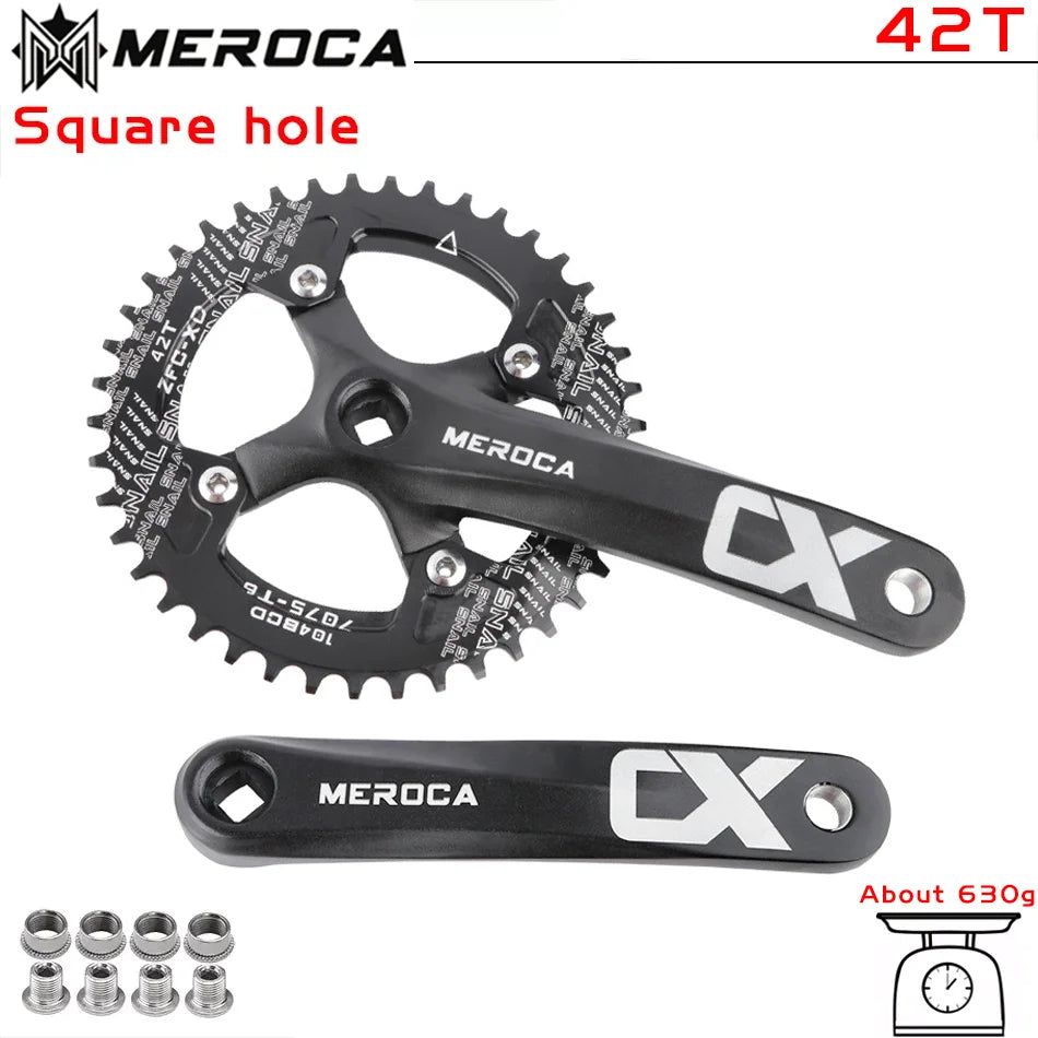 104BCD MTB Crankset 170mm Aluminum Square Taper 32T-42T Chainring