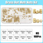 M2–M8 Brass Heat Insert Nut Set for 3D Print Hot Melt Threaded Embed