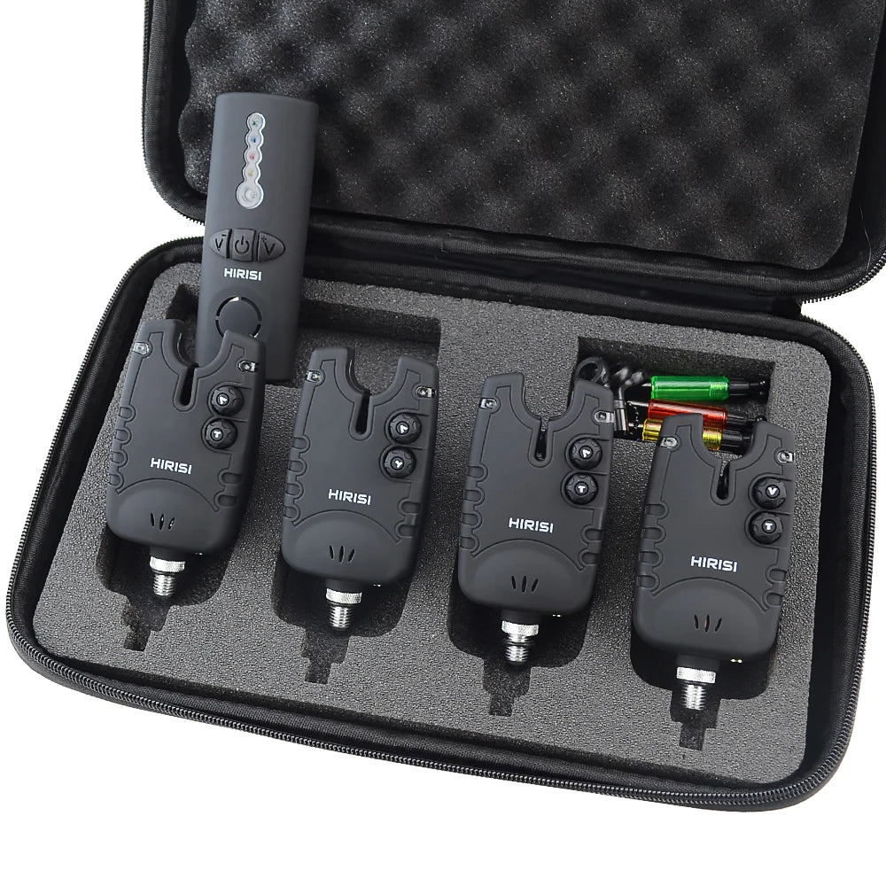 Wireless Carp Fishing Alarm Set 1+4 Waterproof Bite Indicator SQ-4 Kit