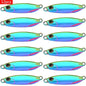 12Pcs Fishing Lure Metal Jigs Spoon Bait 40g 30g 20g 15g Mackerel Bass