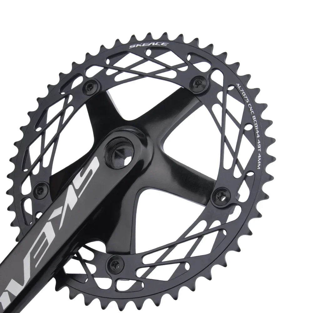 SKEACE 144BCD Track Crankset Square Taper 165mm Single Speed 49T Alloy
