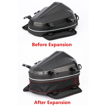 Motorcycle Tail Bag Waterproof Expandable Rear Seat Pack for Scooter