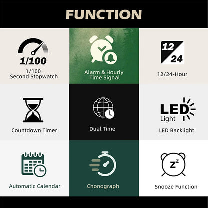 Men's Waterproof Digital Watches Outdoor Sports 50M North Edge Terrax