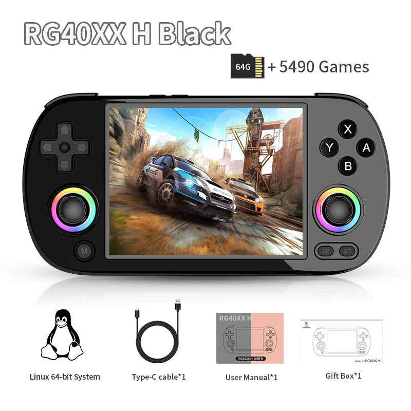 ANBERNIC RG40XX H Handheld Game Console Linux 4.0in IPS Retro Gaming - EXPROTAS