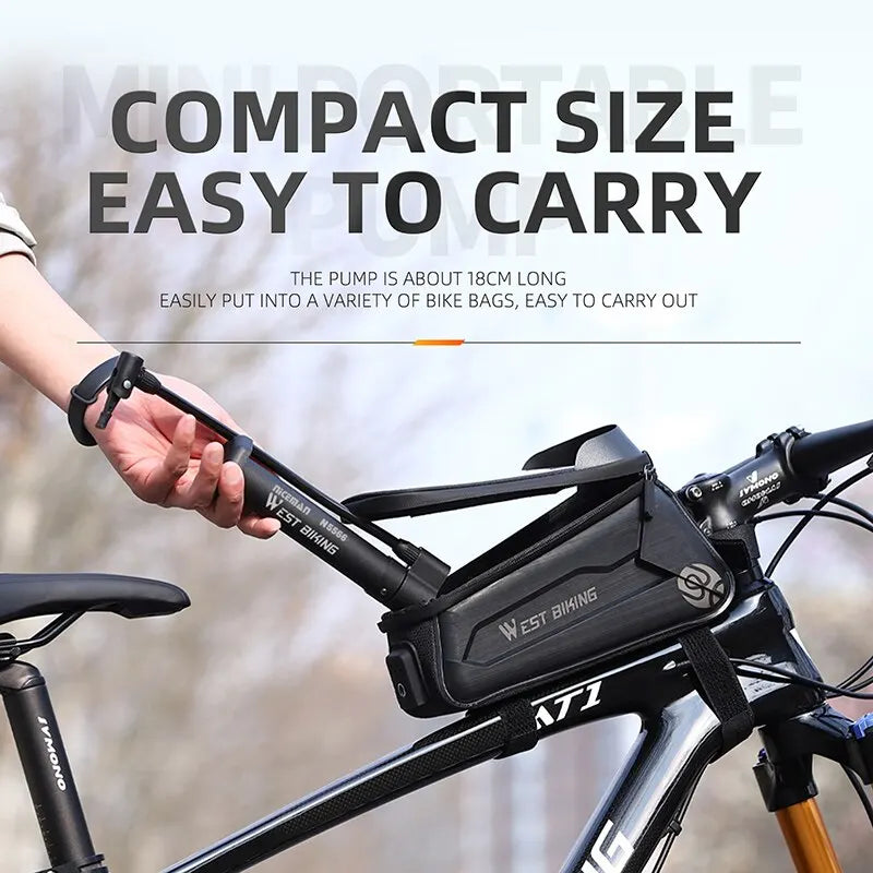 MTB Bicycle Pump 80 PSI Manual Air Inflator for Bike Tyres Schrader Valve