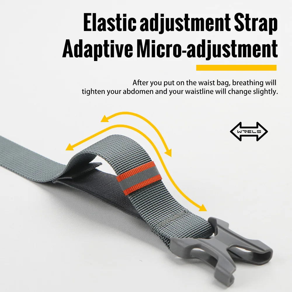 Running Waist Bag Waterproof Sports Pack Unisex Hiking Belt with Pockets