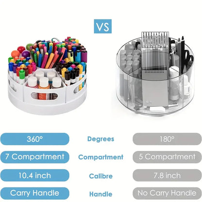 360° Rotating Desk Organizer Pen Holder Office Storage Tidy Stationery