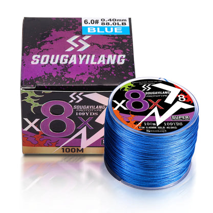 PE Braided Fishing Line Sougayilang 8-Strand 100m 300m Carp Multifilament