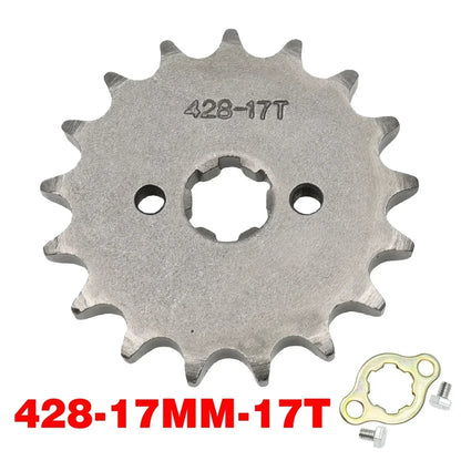 Chain 428# 17mm 20MM 10t 11T 12t 13T 14T 15t 16t 17T 18t 19T Motorcycle Sprocket