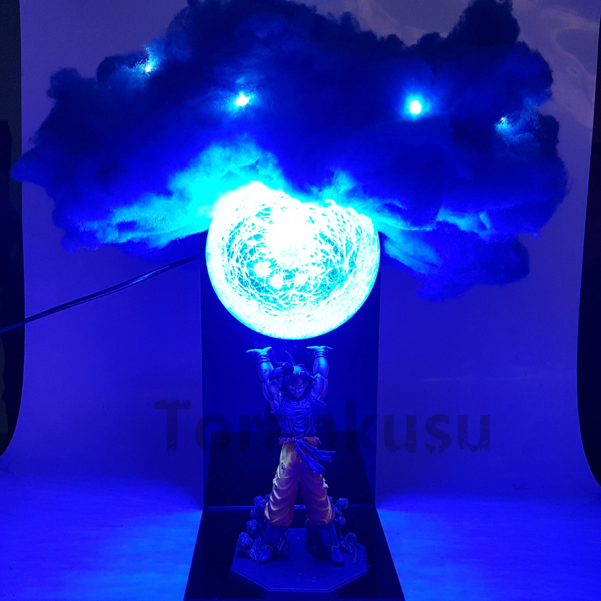 Anime Figures Manga Dragon Ball Z Son Goku Led Broly Super Saiyan DIY Set Toys Action Figure Vegeta Blue Cloud PVC Model Lampara-EXPROTAS
