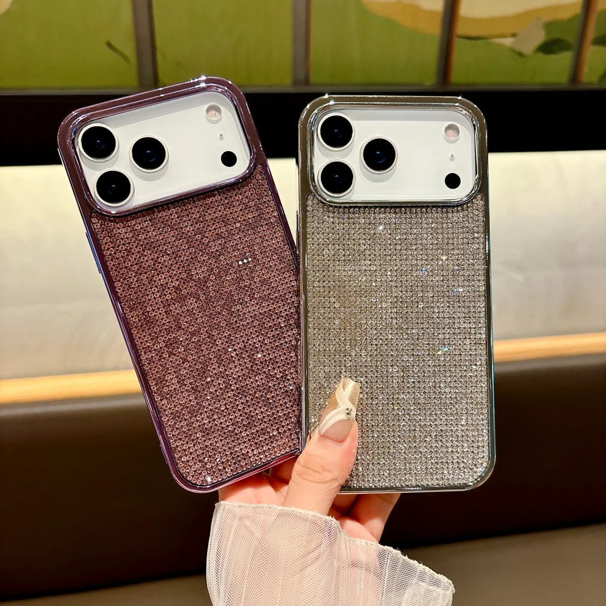 Glitter Starry Sky Diamond Case for iPhone 11-17 Air Pro Max Plus Shockproof