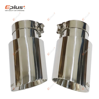 Eplus Universal Stainless Steel Exhaust Muffler Tip Bilayer Bevel End Pipe