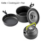 Outdoor Camping Cookware Portable Non Stick Cooking Pot Pan Bowl Hiking Picnic