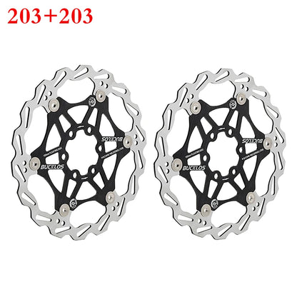 2PC BUCKLOS Bicycle Disc Brake 160/180/203 Bike Floating Rotors Stainless Steel Mountain Bike Brake Rotor Mtb Rotors Part 1PC-EXPROTAS