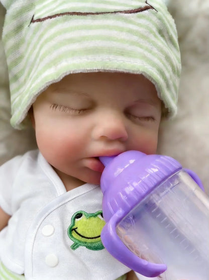 Loulou Doll Baby Full Silicone Reborn Open Mouth Soft Body Girl Toys