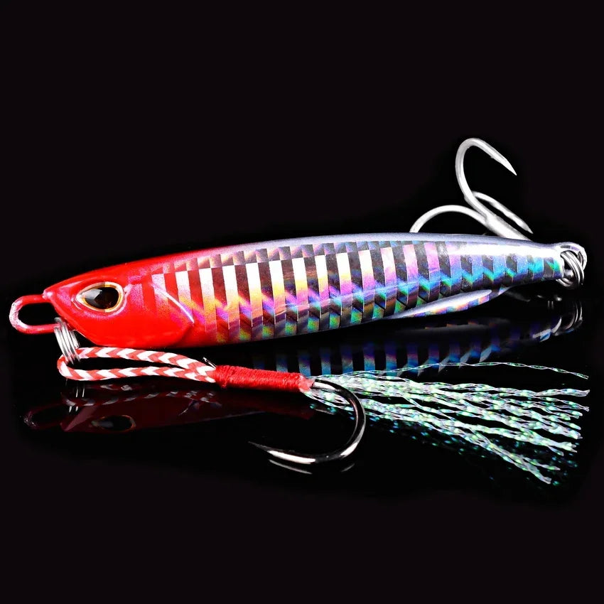 Metal Jig Fishing Lure 10g-60g Cast Hook Swimbait 3D Laser Wobbler Pike Spoon Carp Spinner Sea Tackle Kit Pesca Artificial Bait