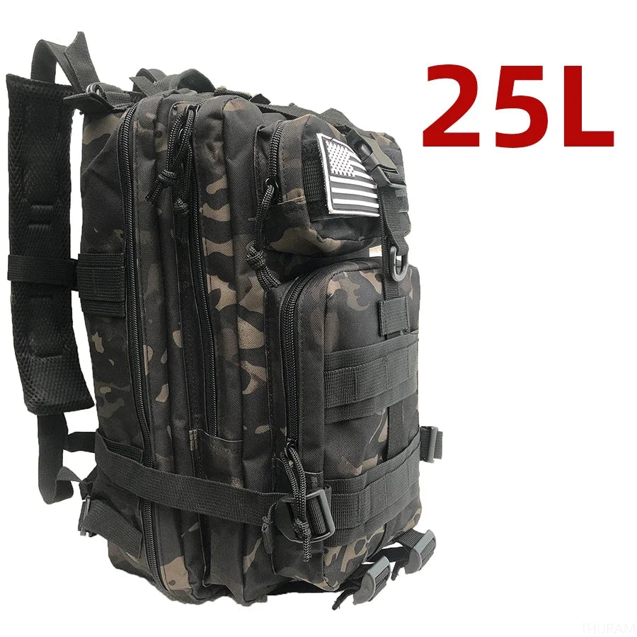 Waterproof Backpack Bag 25L/50L Tactical Outdoor Hiking Rucksack Camping