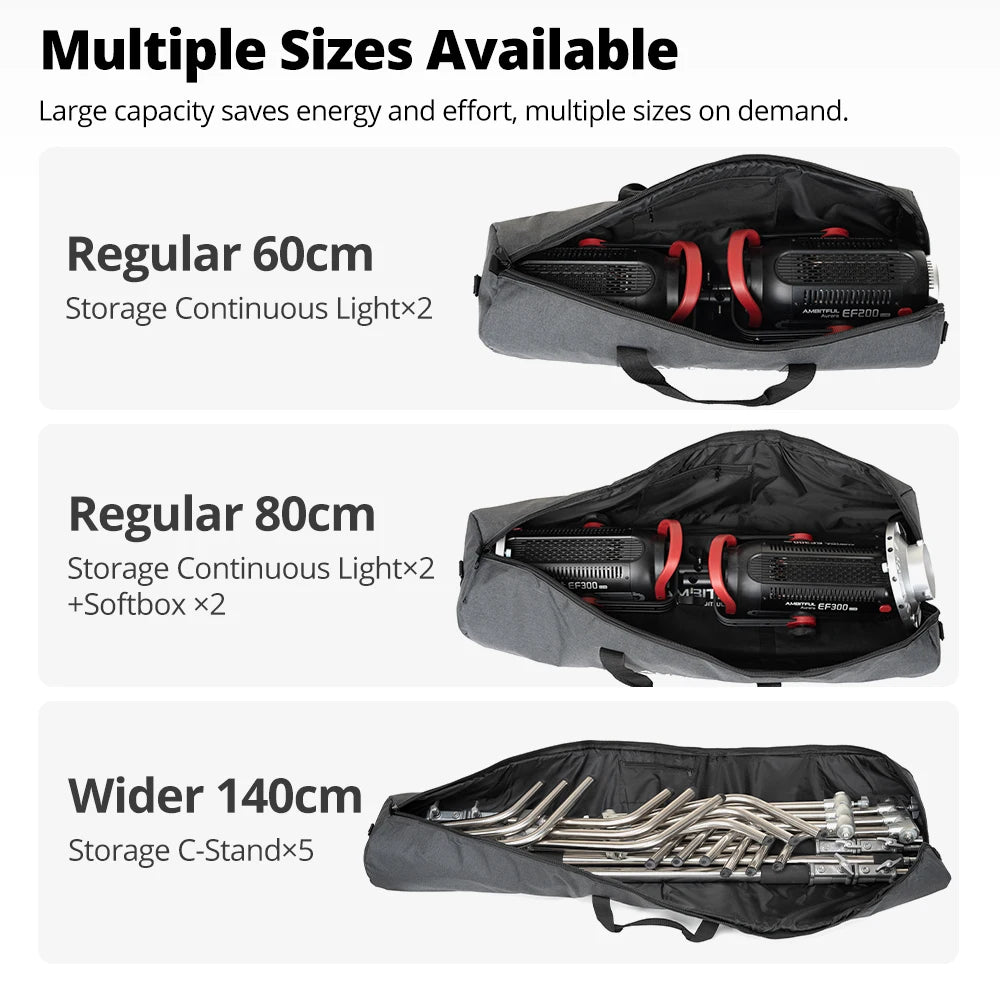 AMBITFUL TB PRO Tripod Bag 50–140cm Padded Carry Case w/ Shoulder Strap
