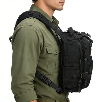 Shoulder Crossbody Bag Large Capacity with Zipper Compartments MOLLE System
