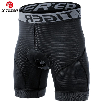 X-TIGER Men’s 5D Gel Cycling Underwear Shorts Shockproof MTB Road Bike Liner