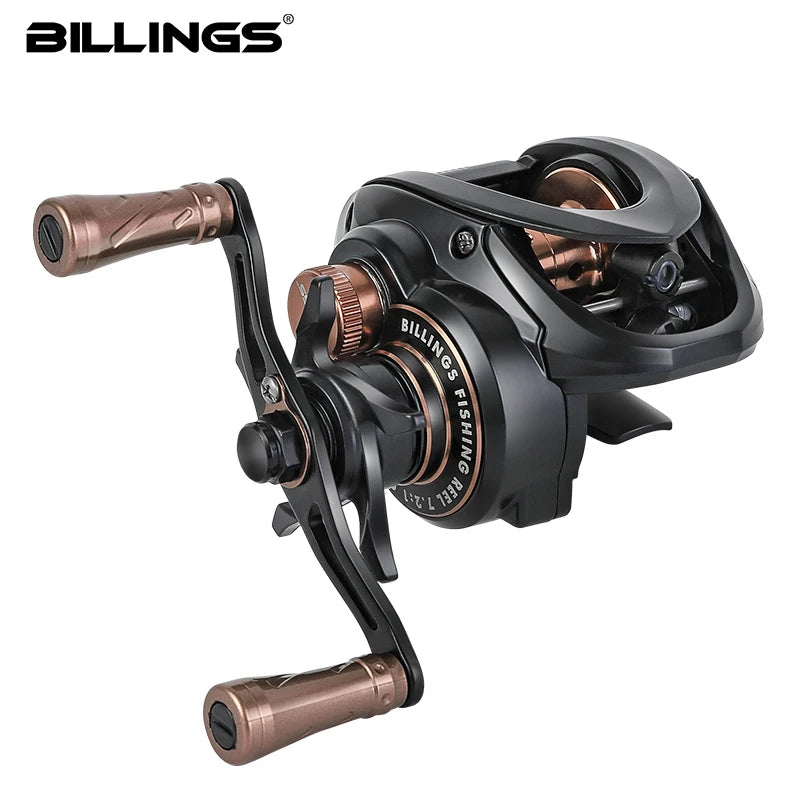 BILLINGS AX200 Ultralight Baitcasting Fishing Reel 7.2:1 Gear Ratio 6KG Drag