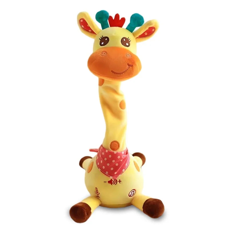 Dancing Talking Giraffe Toy Plush with 10 Songs Adjustable Volume Repeating