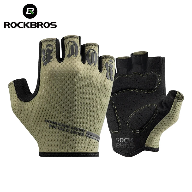 ROCKBROS Cycling Gloves Half-Finger Shockproof Breathable High-Elastic Summer Bike Gloves
