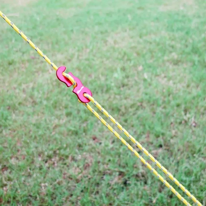 4PCS Reflective Tent Ropes with Buckles Windproof Camping Guy Lines Set
