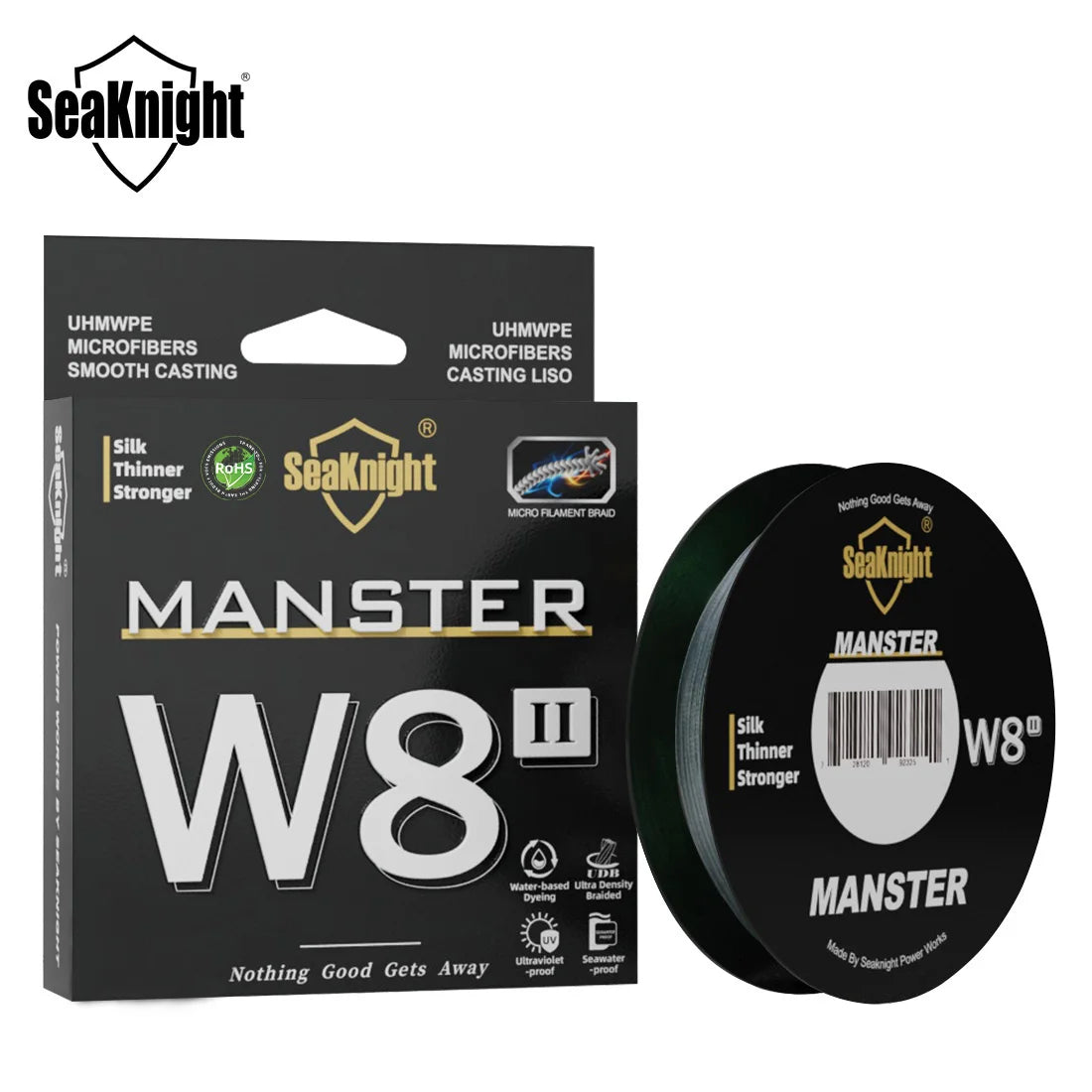 SeaKnight W8 II 500M PE Braided Fishing Line 8 Weaves Si+ Coating Salt Fresh